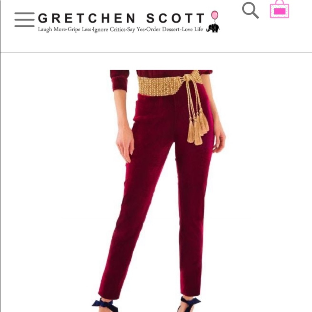 Gretchen Scott Gripe Less Velvet Pull on Pant